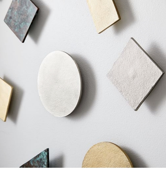 West Elm Accents West Elm Confetti Gold Metal Wall Art Set Of 4